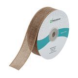 RIBBON 1"x10yds SINGLE-FACE COTTON LINEN NATURAL 10/cs