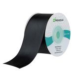 RIBBON SINGLE FACE 10yd POLYESTER SATIN BLACK 10/cs