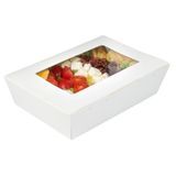 TAKEOUT 42oz 8x5-1/2" HINGE MED PAPER WHITE 200/cs