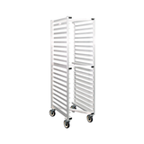 New Age Industrial 1331Z Mobile Heavy Duty Welded Aluminum Full-Size End-Loading Nesting Z Type Sheet Pan Rack, 20 Sets of Runners