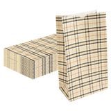 BAG PAPER 7x4-1/4x12-1/2" #12lb PLAID 100/cs