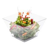 KOVA BOWL LRG 16oz 4-1/4"sq 3"h POLYSTYRENE CLEAR 25/cs
