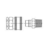T&S Brass B-0273-QD Washdown Quick-Disconnect Assembly, chrome-plated
