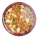ASIAN PANDA BOWL/ LID MW 24oz 6-1/2"dia PP BLK/ CLR 200/cs