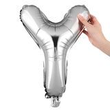 BALLOON LETTER "Y" MYLAR 16" SELF-SEALING SILVER