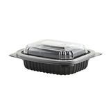 CONTAINER 8 OZ BLACK COMBO RECTANGLE (250)