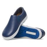 QO400 SLIP ON LEATHER NAVY SIZE 43 ASTM SLIP RESISTANT