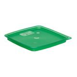 LID FRESHPRO PE F/ 2qt & 4qt CAMSQUARE TRANSL GREEN 6ea/cs