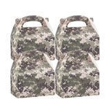 GABLE/ LUNCH BOX COMPOSTABLE 6x3-1/2" PAPER CAMOUFLG 25/cs