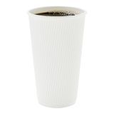 HOT CUP 20oz PAPER RIPPLE WALL WHITE 10/cs