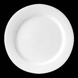 MONACO VOGUE FLAT RIM PLATE 9"dia ALUMINA-VIT WHITE 2dz/cs