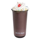 COLD CUP 24oz 6"h U-SHAPE CMPST PLA BLACK 100/cs