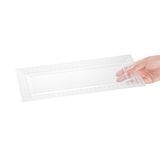 DISPOSABLE PLATE W/ LACE RIM 14-1/4x6-1/4" PLS CLEAR 25/cs