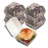SLIDER BOX 2-1/2"sq 2"h PAPER GREEN CAMO 100/cs