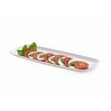 PLATTER 17.5" x 6.5" RECTANGLE POLYSTYRENE MOZAIK WHITE 25/cs
