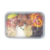 TAKEOUT CONTAINER/ LID MW 25oz 6-3/4x4-1/2" PP SILVER 100/cs