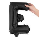 BALLOON LETTER "E" MYLAR 16" SELF-SEALING BLACK