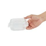 CLAMSHELL 13oz 5-1/2"sq 2-3/4h ANTI-FOG MW PLASTIC CLR 100/cs