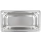 Super Pan 3 1/3 GN Food Pan, 4" deep, (100mm), 3.9 qt capacity, 22 gauge, 300 series stainless steel, NSF, Made in USA, Vollrath 90342