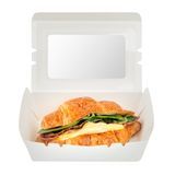 TAKEOUT 21oz 6-1/4x4" HINGE SMALL PAPER WHITE 50/cs