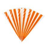 CONE BAG 6x11" POLYPRO ORANGE STRIPE 8000/cs