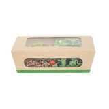 LUNCH BOX 57oz 8x5-1/2" WINDOW CMPST BAMBOO/ PLA NAT 50/cs