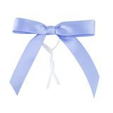 TWIST TIE BOW 3x2-1/2 PRE-TIED POLYESTER SATIN PURPLE 4000/cs