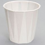 CUP PAPER PLEATED 5oz WHITE 2.6"dia 2.5"h WHITE 2500/cs