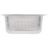 Third-size 6" deep super pan 3 stainless steel perforated steam table pan, Vollrath 90363