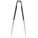 12-inch stainless steel one-piece scalloped tongs with black Kool-Touch handle, Vollrath 4781220