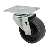 Allpoints 262-1029 Caster, swivel, 3" dia., plate mount, gray rubber wheel with black plastic hub (f