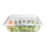 CLAMSHELL 34oz 8"sq 3"h MW PLASTIC CLEAR 100/cs
