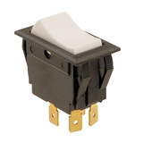 Allpoints 42-1156 Rocker Switch, momentary on, DPST, (4) 1/4" tab terminals