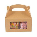 GABLE BOX w/WINDOW GREASEPROOF 9-1/2x5" PAPER KRAFT 100/cs