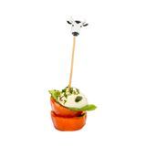 SKEWER BAMBOO 4-3/4" CMPST HAPPY COW WHT/ NATURAL 1000/cs