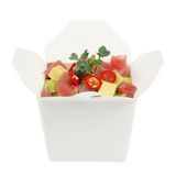 TAKEOUT NOODLE BOX 8oz SQUARE 2x2" PAPER WHITE 25/cs
