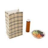 BAG PAPER 7x4-1/4x12-1/2" #12lb PLAID 100/cs