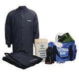 National Safety Apparel® KIT2SC20LG10 20 Cal ArcGuard® Arc Flash Kit with Gloves, FR Short Coat & Bid Overall in UltraSoft®, Garments: LG, Gloves; 10, Arc Rating: 20 cal/cm², CAT 2, 13 oz. Westex® UltraSoft®