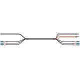 HELIAX® Hybrid Cable Assembly, BiDi, 6-OVP box to RRU, UL Type TCER, 4 power conductors 10 AWG at OVP, 1 power cord 8 AWG at RRU, 3 Simplex fiber connectors, PVC jacket, aluminum armor, 10'