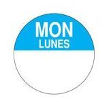 EcoLab® Monday 1" Cold Temp Label (10104-01-21)