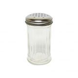 Thunder Group® Clear 12oz Glass Sugar/Cheese Dispenser w/Stainless Steel Perforated Top (GLTWSJ012P)