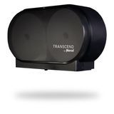 Transcend® Matte Black Twin Smart-Core Jumbo Roll Bath Tissue Dispenser (T370-B)