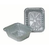 Durable® Oblong 5 1/2" x 4 1/2" Aluminum Foil 1lb Container (220-30)