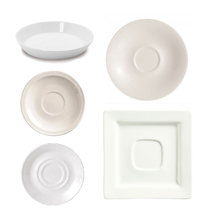 Bright White Tea Cups & Saucers