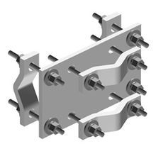 CROSSOVER PLATE, JOINS 2 IN. TO 5 IN. OD ONTO 4 IN. TO 9 IN. OD ROUND MEMBER