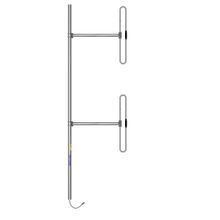 Dual dipole antenna | 5dBd | Bi-directional | N-Female interface | With weather seal | 190-225 MHz