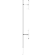 Antenna | 1 Dipole | Dual array 2 feed cables | 2.5 DB gain | Offset | N-Male interface | 138-174 MHz