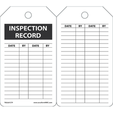 AccuformNMC™ TRS307CTP Inspection Record Safety Tags