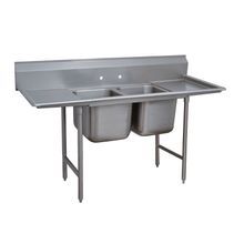 Advance Tabco 94-82-40-24RL Regaline Sink, 2-compartment, with left & right-hand drainboards, 28
