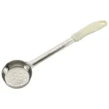 FOOD PORTIONER 3oz 1pc PERF S/S W/ BEIGE HANDLE 12ea/cs